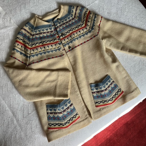 Vintage Handmade Nordic Wool Cardigan/Jacket - Picture 3 of 5